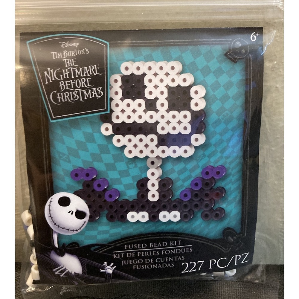 Nightmare Before Christmas Jack Skellington Perler Bead Art Holiday Decor